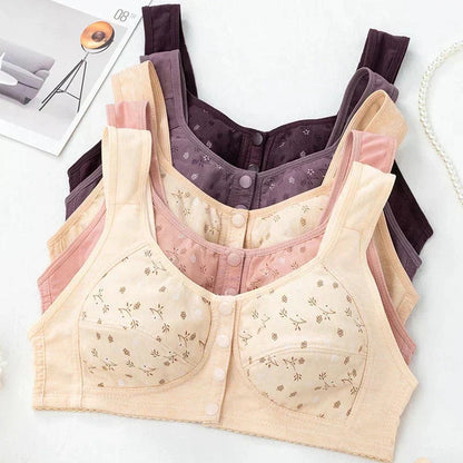 2025 New Anti Sagging Front Open Cooling Cotton Bra